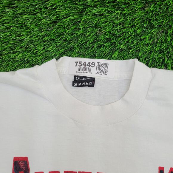 Vintage 80s Beer Shirt 2XL 25x27 White Padezanins-Inn - Picture 9 of 13